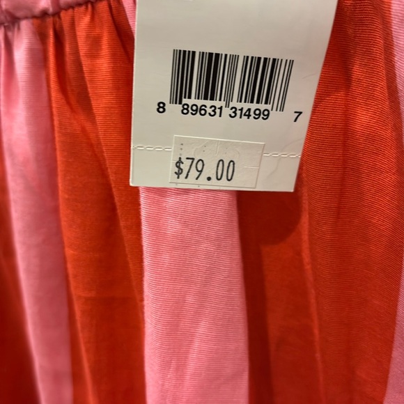 Striped Puff Sleeve Stretch Poplin Preppy Dress XL by Midnight Doll Dillards NWT - Picture 7 of 8